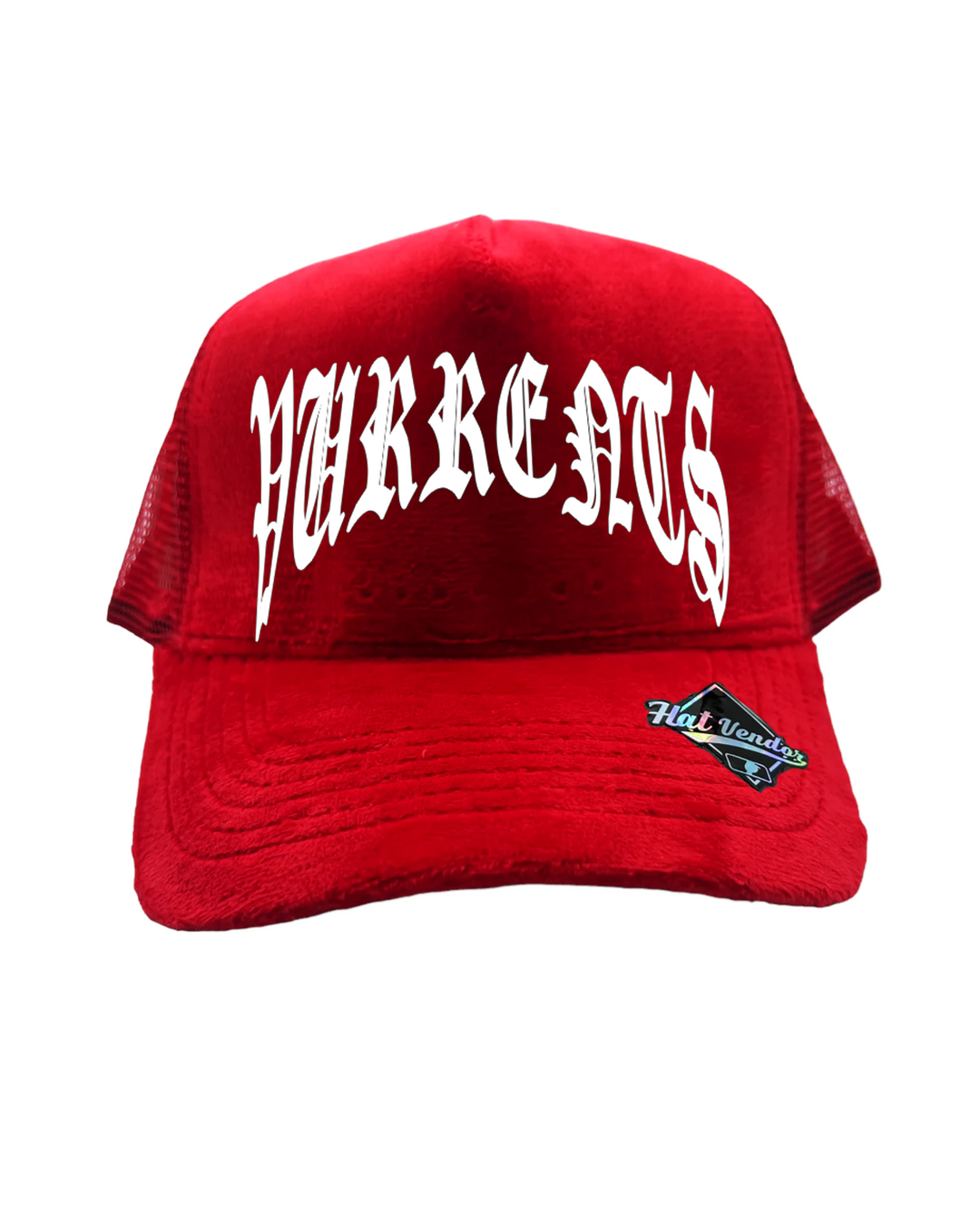 Vurrents Red Suede Truckers Hat