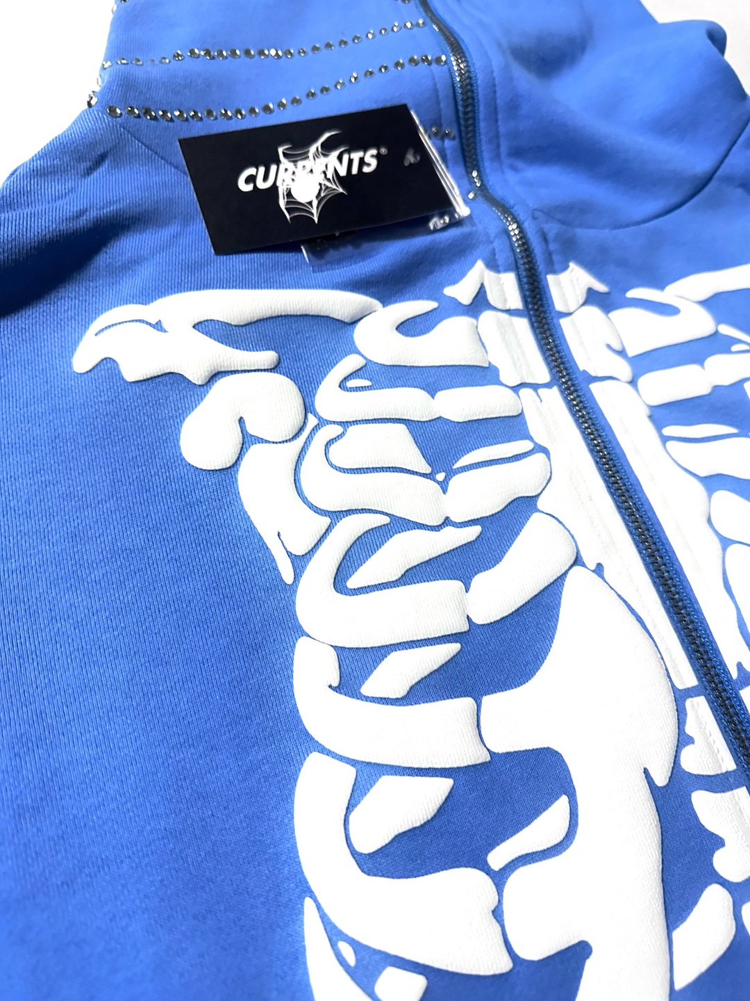 New: University Blue Skeleton (PUFF PRINT) (FULL ZIP) 💎