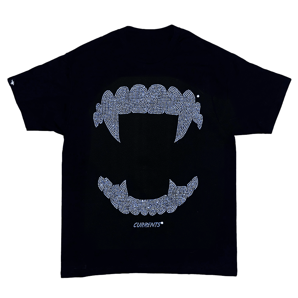 White Rhinestone Cross x Vamp Tee 💎