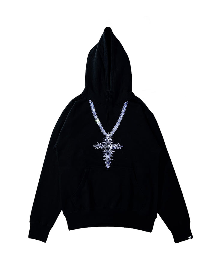 Rhinestone Cross Hoodie V.1 💎