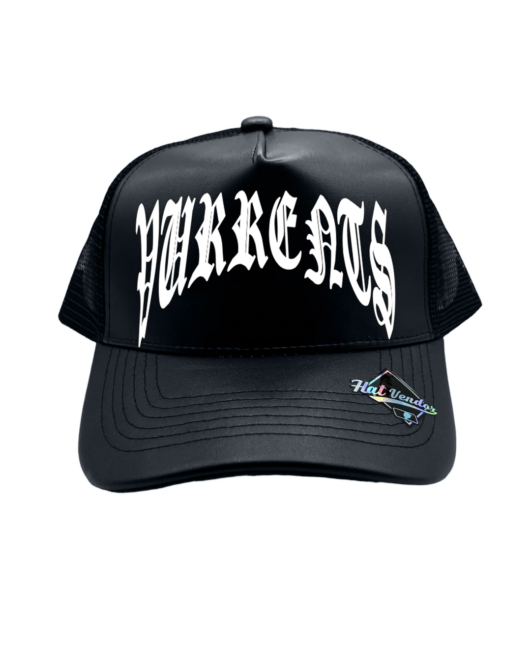 Vurrents Black Leather Truckers Hat