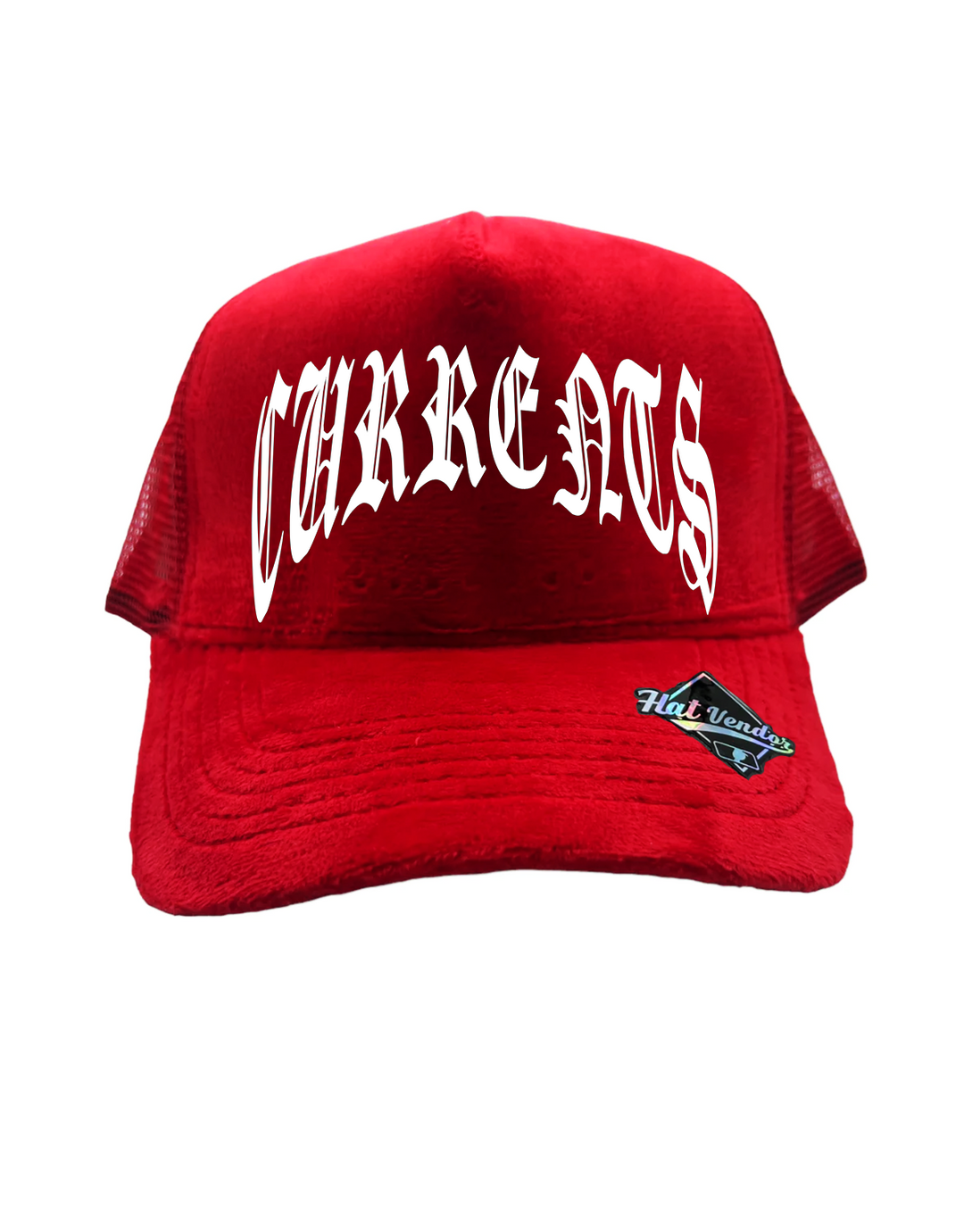 Currents Red Suede Truckers Hat