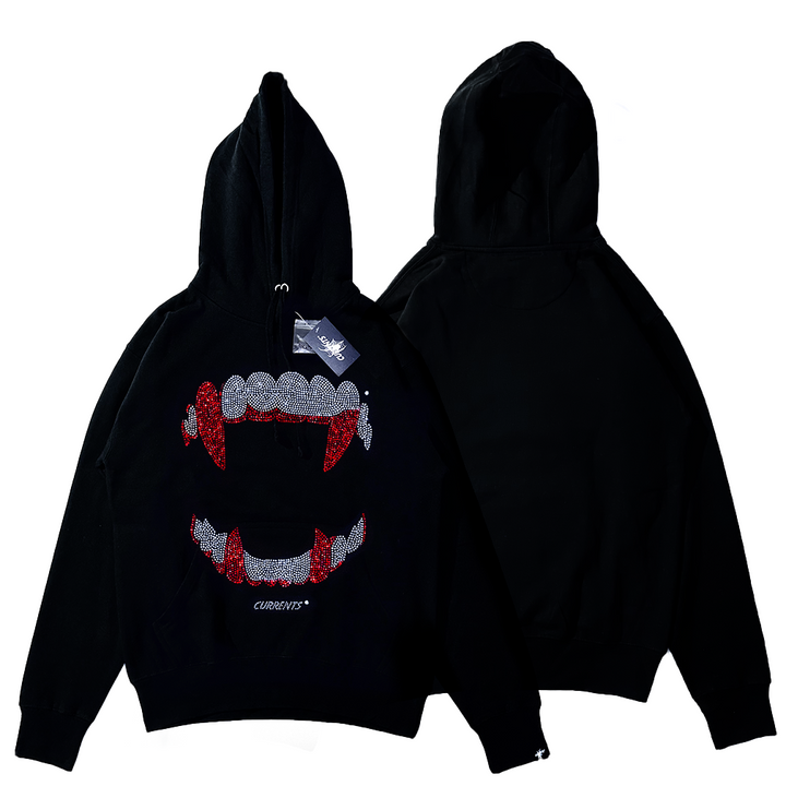 White & Red Rhinestone Vampire (PULLOVER)💎